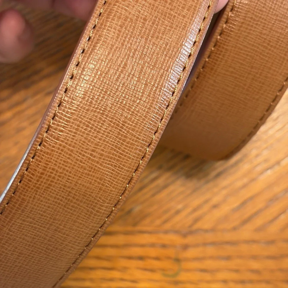 Neiman Marcus Brown Leather Belt Sz 38 Work Career Preppy Classic Frat Church